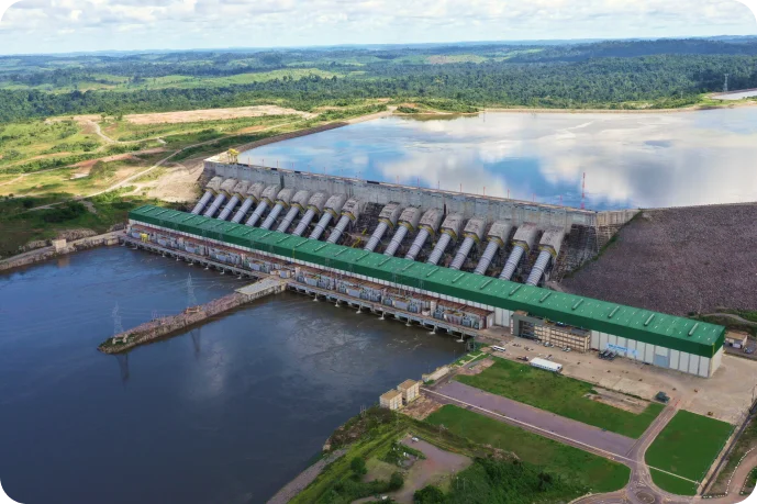 Imagem da Hidrelétrica de Belo Monte