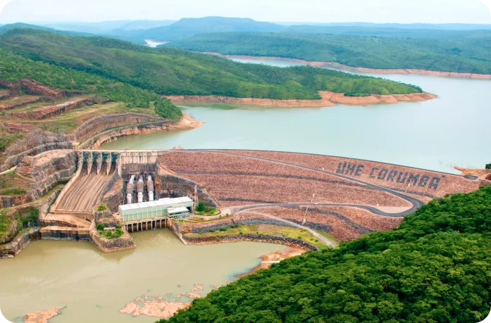Imagem da Hidrelétrica de Corumbá