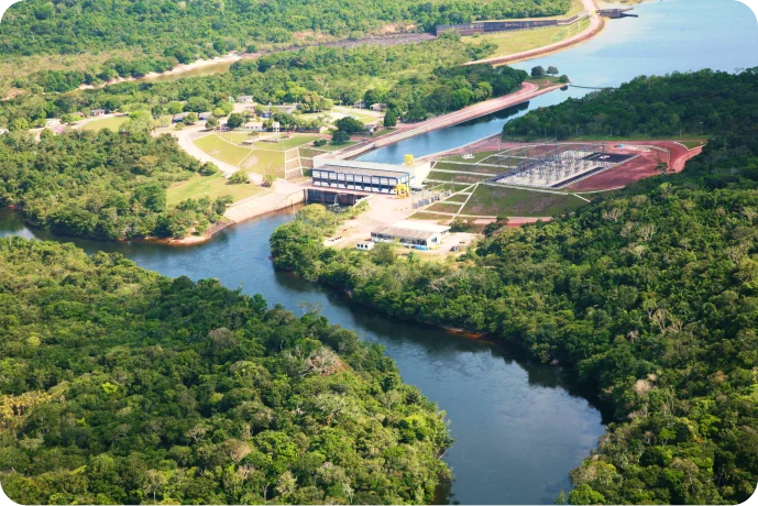 Imagem da Hidrelétrica de Curuá-Una