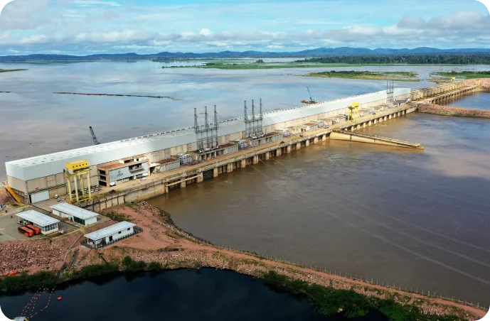 Imagem da Hidrelétrica de Jirau