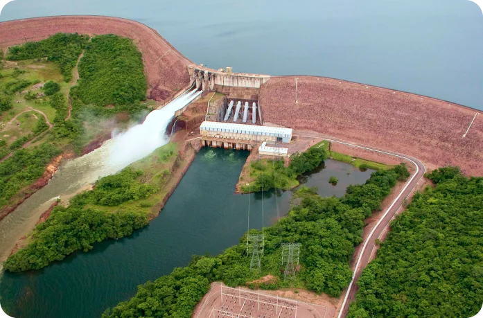 Imagem da Hidrelétrica de Manso