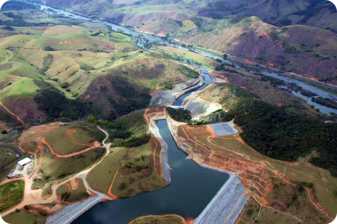 Imagem da Hidrelétrica de Simplício