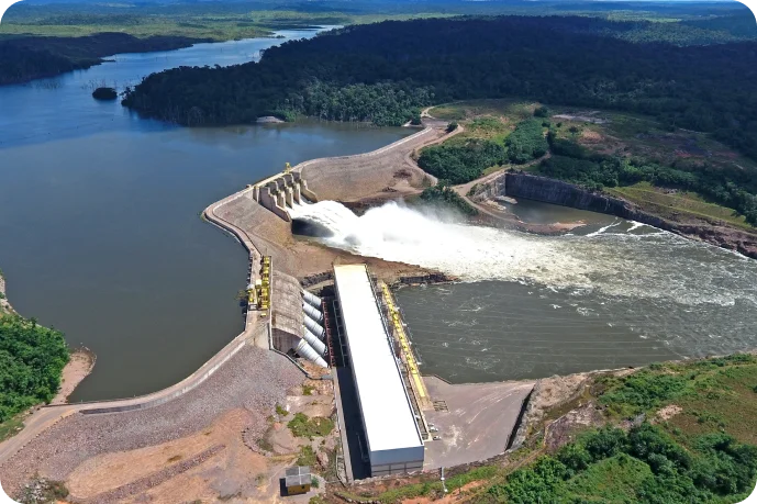 Imagem da Hidrelétrica de Teles Pires