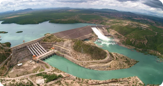 Imagem da Hidrelétrica de Xingó